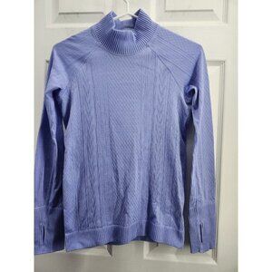 Lululemon Rest Less Mock Neck Hydrangea Blue W3BKJS Size 6